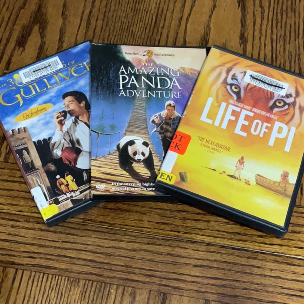 Travels of Gulliver, Life of Pi & Amazing Panda Adventure DVD 📀 set